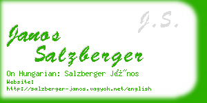 janos salzberger business card
